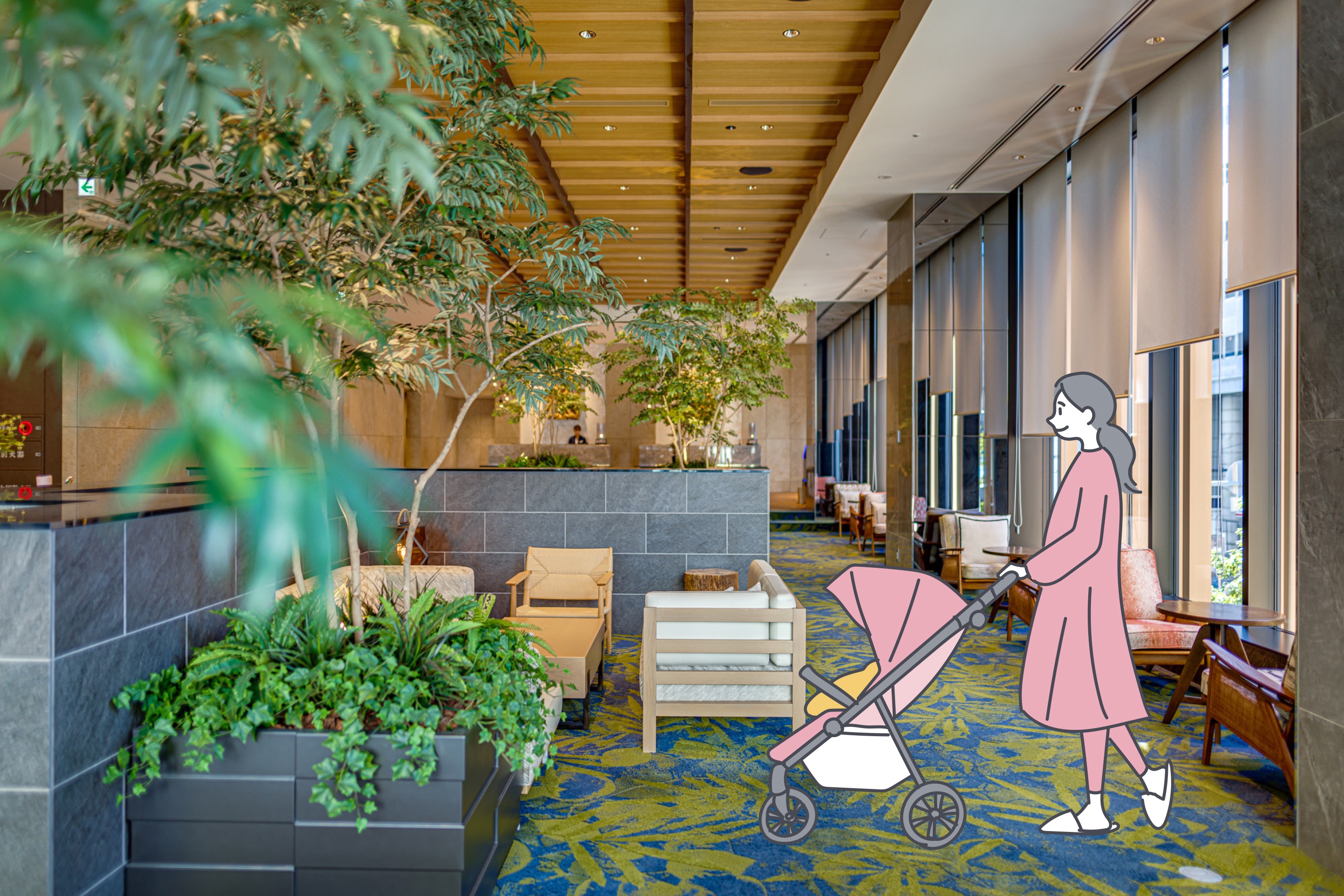 Hotel lobby lounge at Miyako City Osaka Hommachi