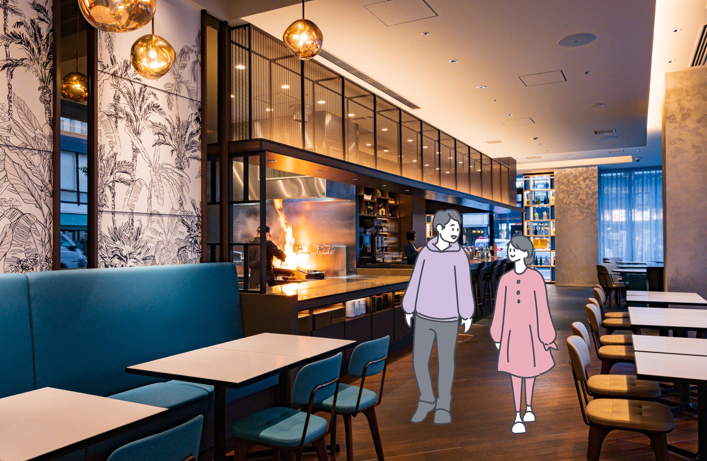 China Blue restaurant at Miyako City Osaka Hommachi